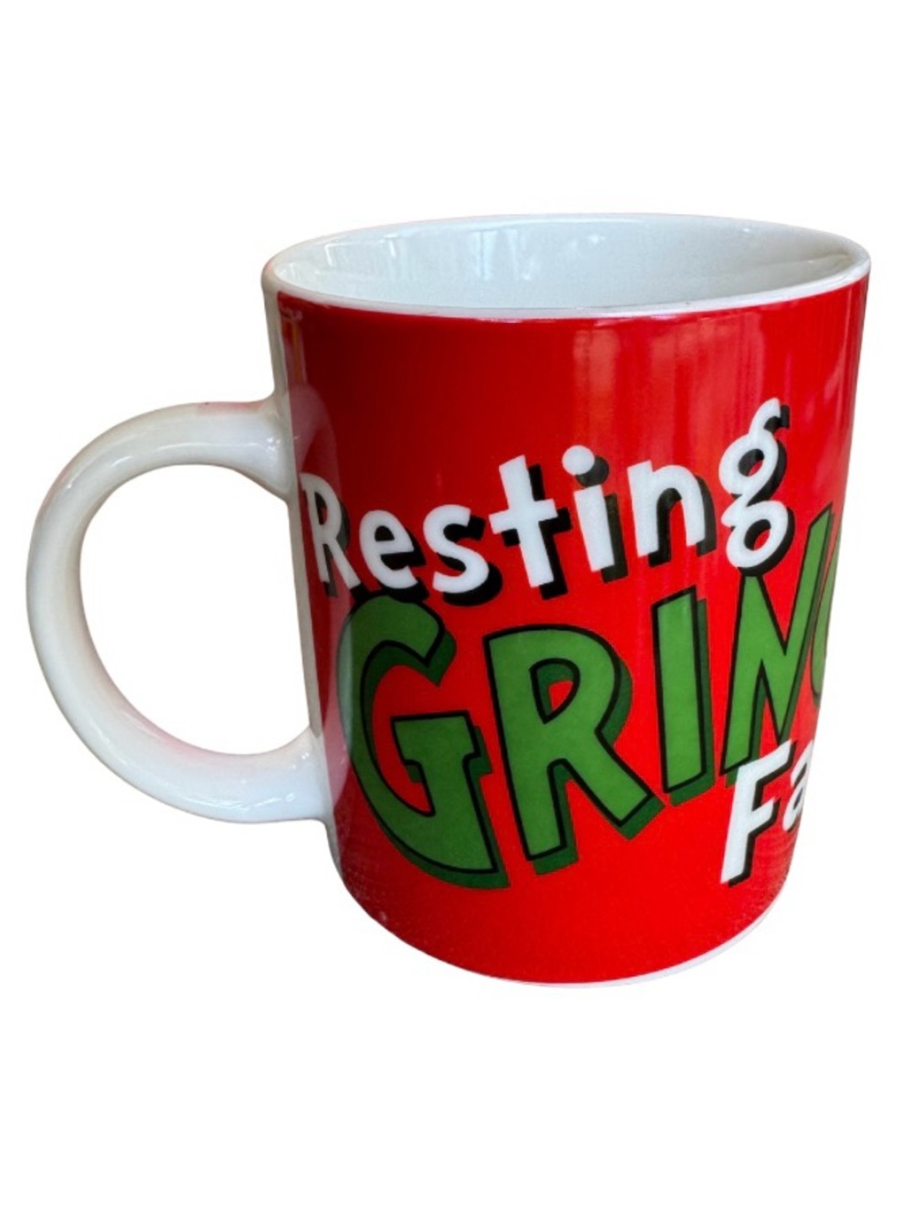 The Grinch Red 'Resting Grinch Face' Holiday Mug